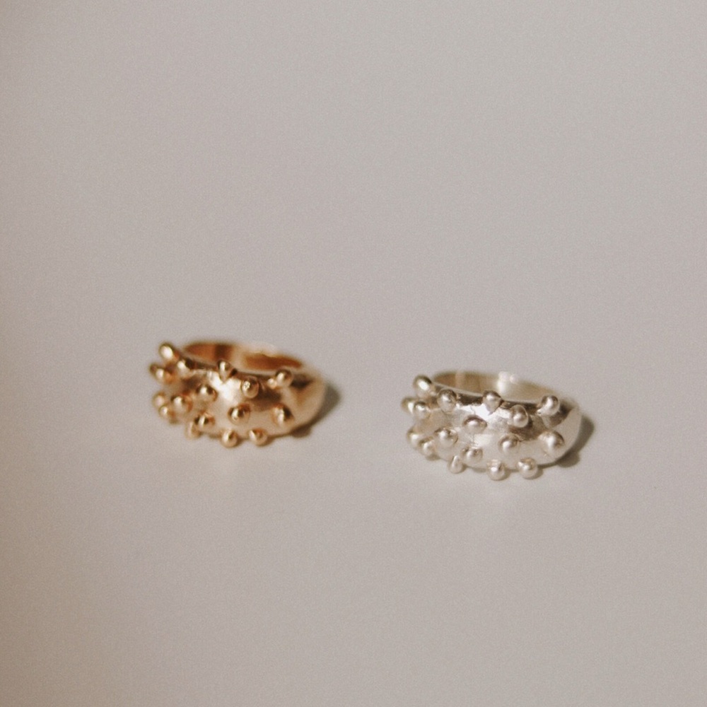 Chic Gold Beaded Women's Ring